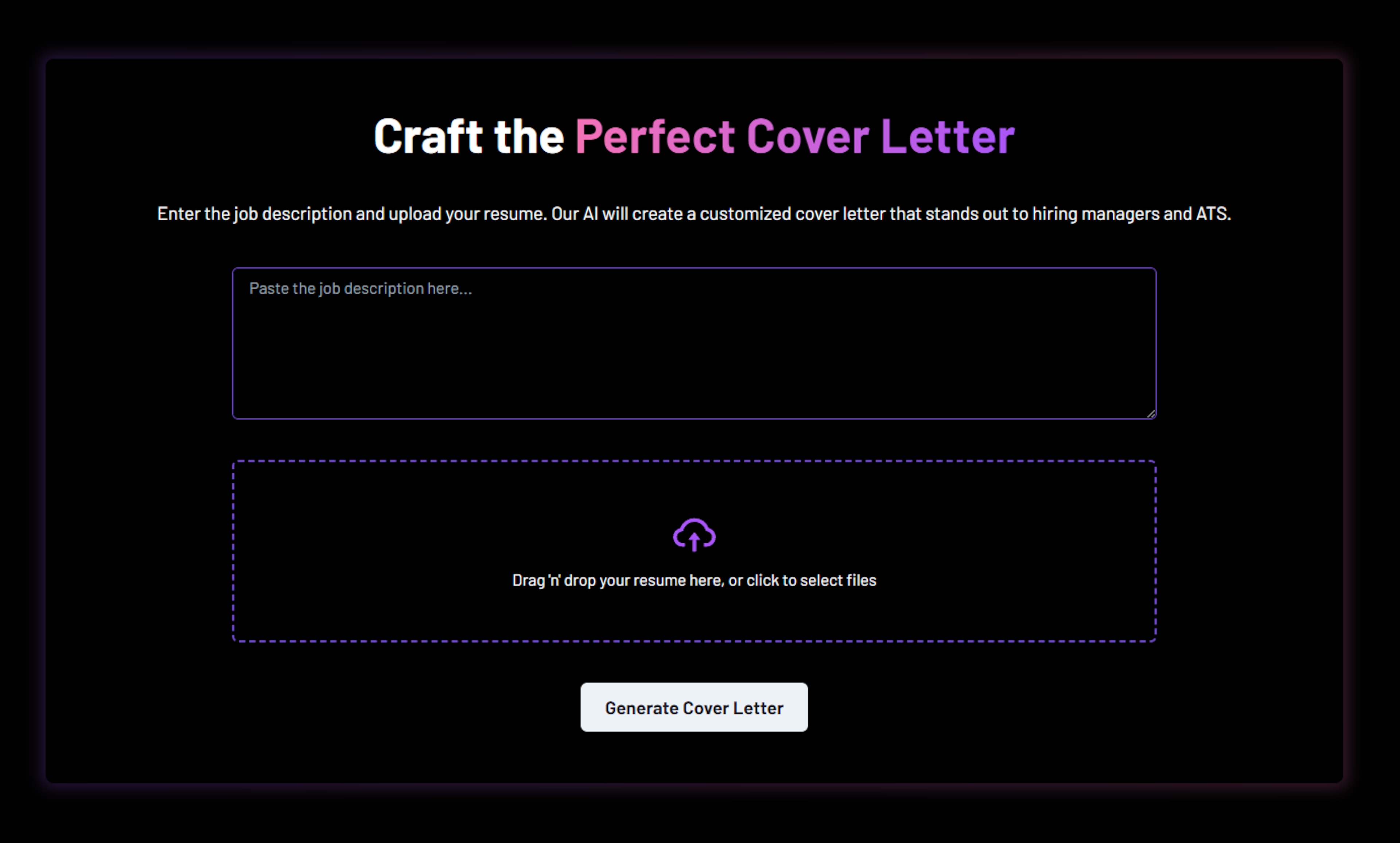 Free Cover Letter Generator